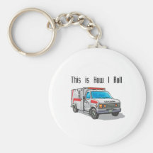 How I Roll Ambulance Keychains