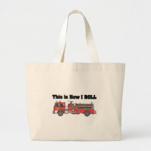 How I Roll (Fire Engine/Truck) Canvas Bags