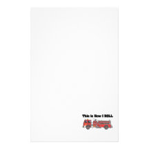 How I Roll (Fire Engine/Truck) Stationery Design