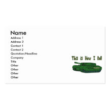 How I Roll (Military Tank) Business Card Template