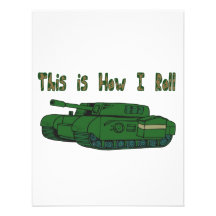 How I Roll (Military Tank) Personalised Invitation