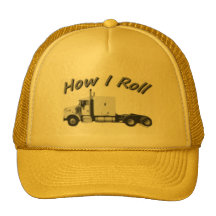 How I Roll Yellow Mesh Truckers Hat