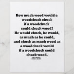 How Much Wood Would A Woodchuck Chuck Twister Flyers