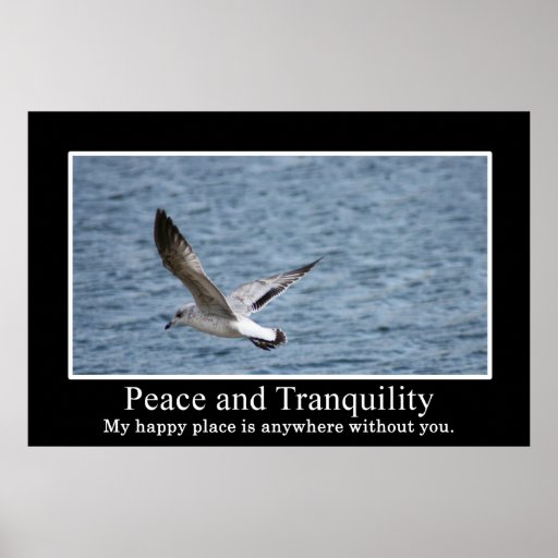How to find peace and tranquillity poster