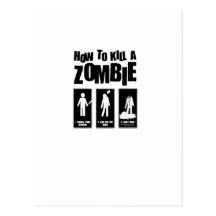 How to kill a ZOMBIE Postcards