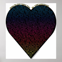 How to say I Love You in 100 different languages Poster