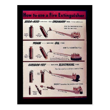 How To Use A Fire Extinguisher Postcards
