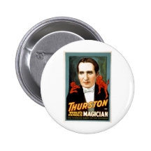 Howard Thurston Magic Advertisement Poster Pinback Button