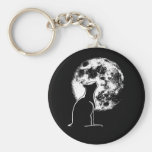 Howl at the Moon Cat Keychains
