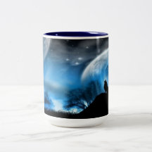 howling wolf coffee mug