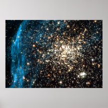 Hubble images remarkable double cluster posters