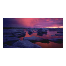 Hudson Bay Sunset Canada Personalised Photo Card