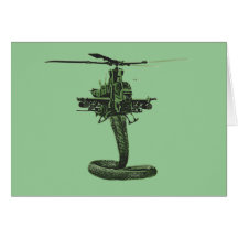Huey Cobra Helicopter Card