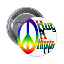 hug a hippie button