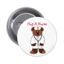 Hug A Nurse Pinback Buttons