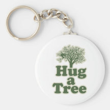Hug a Tree for Earth Day Keychain