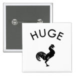 Huge Cock Rooster Pinback Buttons