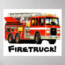 Huge Firetruck Poster