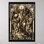 HUGE Satan Enthroned wall art 40x60 Posters