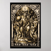 HUGE Satan Enthroned wall art 40x60 Posters