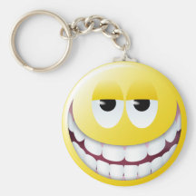 Huge Smile Smiley Face Keychains