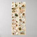 Huge Vintage Patriotism ABC Alphabet Poster