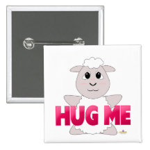 Huggable White Sheep Pink Hug Me