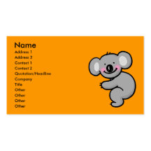 Hugging Koala bear Business Card Template