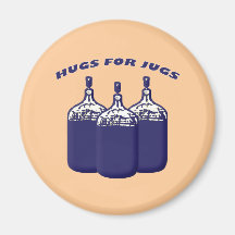 Hugs For Jugs Fridge Magnet
