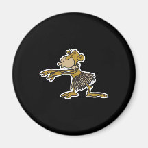 hula dancing monkey fridge magnets