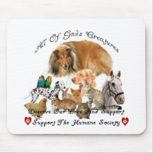 Humane Society All God's Creatures Animal Support Mouse Pad