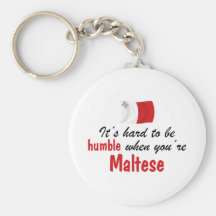 Humble Maltese Keychain