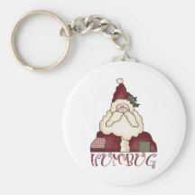 Humbug Santa Christmas Keychain