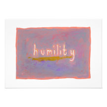 Humility - fresh simple colourful painting art invitation