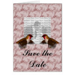 Hummingbird Floral Red Card