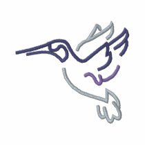 Hummingbird Outline embroidered shirts