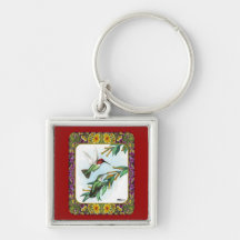 Hummingbirds and Flowers #4 Keychains