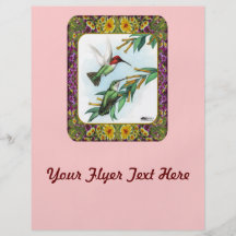 Hummingbirds and Flowers #4 Personalised Flyer