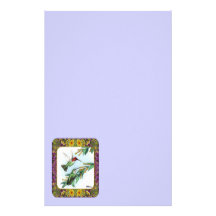 Hummingbirds and Flowers #4 Personalised Stationery