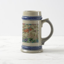 Hummingbirds and flowers stained glass WOW Coffee Mugs