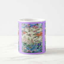 Hummingbirds and flowers stained glass WOW Mugs