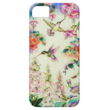 Hummingbirds and Pink Flowers iPhone 5 Case