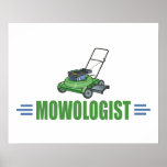 Humourous Lawn Mowing Poster