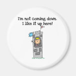 Humourous Princess in Tower Fridge Magnet