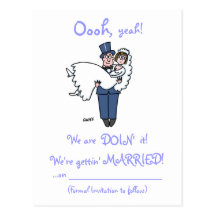 Humourous Save The Date Postcard
