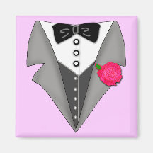 Humourous Tuxedo T shirt Fridge Magnets