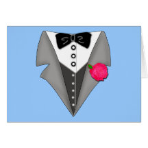 Humourous Tuxedo T shirt Greeting Cards