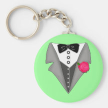 Humourous Tuxedo T shirt Key Chain