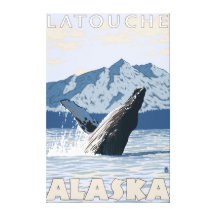 Humpback Whale - Latouche, Alaska Canvas Prints