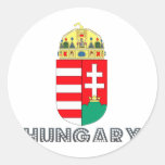Hungarian Emblem Round Sticker